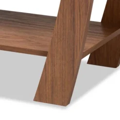 Capote Wood 2 Drawer Console Table - Baxton Studio -Living Room Furniture GUEST f320b324 c3ce 4d12 98dc a97af1bd20ee