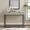 Faux Shagreen Modern 2 Drawer Entry Table - Saracina Home -Living Room Furniture GUEST f8aed9e4 89c4 436d a770 07fedf5f4955