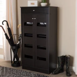 Acadia Modern And Contemporary Finished Shoe Cabinet Dark Brown - Baxton Studio 20 Acadia Modern And Contemporary Finished Shoe Cabinet Dark Brown - Baxton Studio -Living Room Furniture GUEST fd9ff826 0524 41ce be91 4f75afb95f30