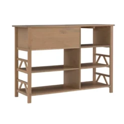 Titian Tall TV Stand For TVs Up To 50" Light Brown - Linon -Living Room Furniture GUEST fe00ba9c 726d 4dd7 8747 2ad87a84c6f6